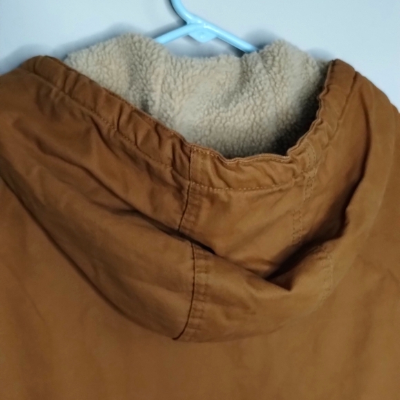 Dickies sherpa lined hooded jacket XL canvas duck workwear - Picture 7 of 11